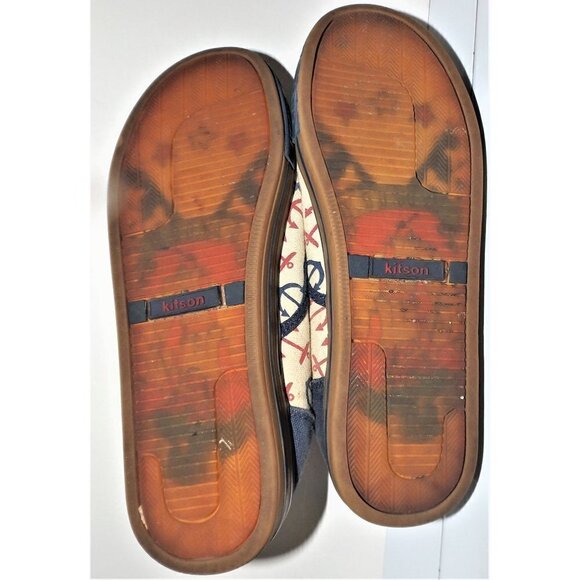 Kitson LA 6.5 US Anchor slip-on sneakers beige, navy, red - Picture 7 of 7